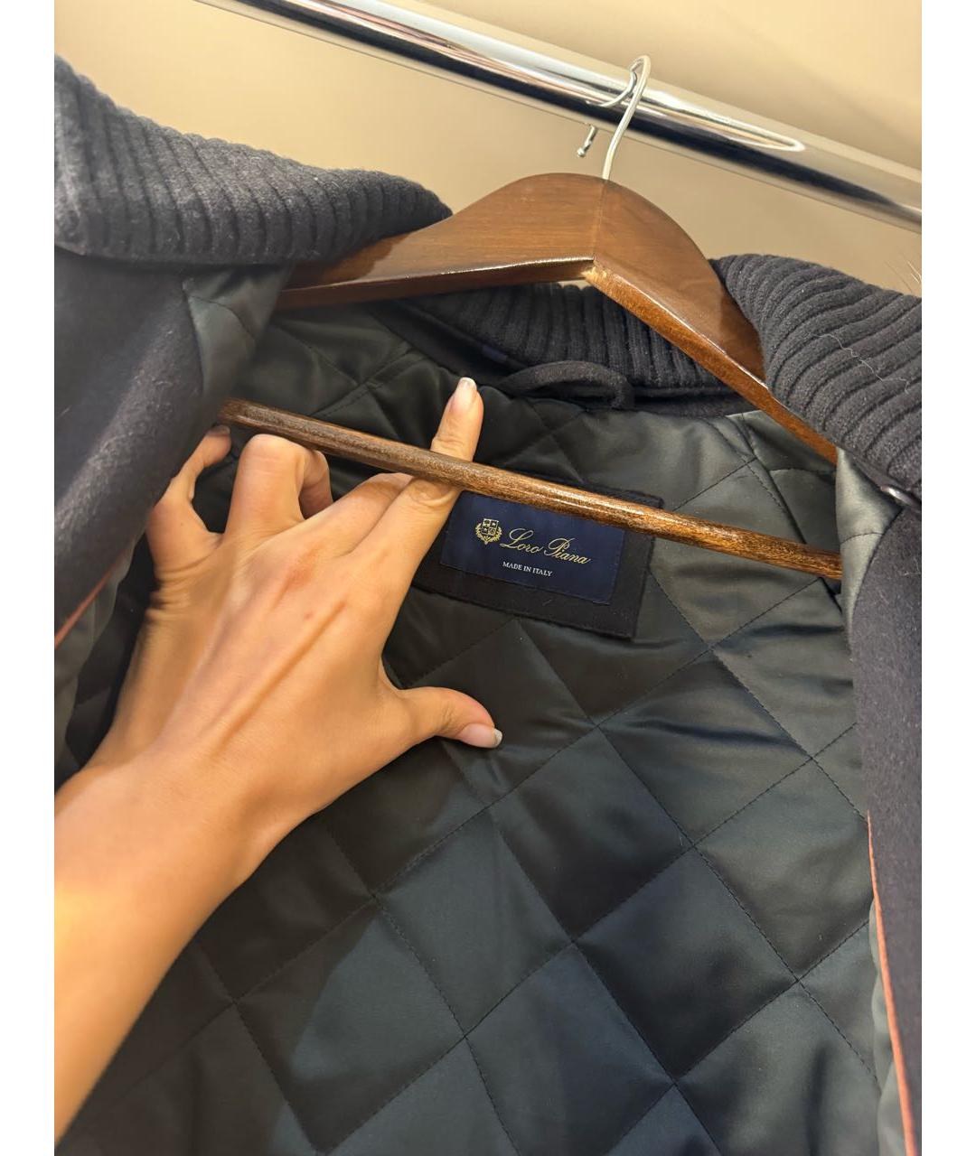 LORO PIANA Темно-синяя кашемировая парка, фото 4