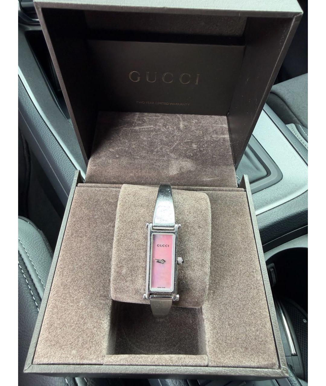 GUCCI Серебряные стальные часы, фото 4
