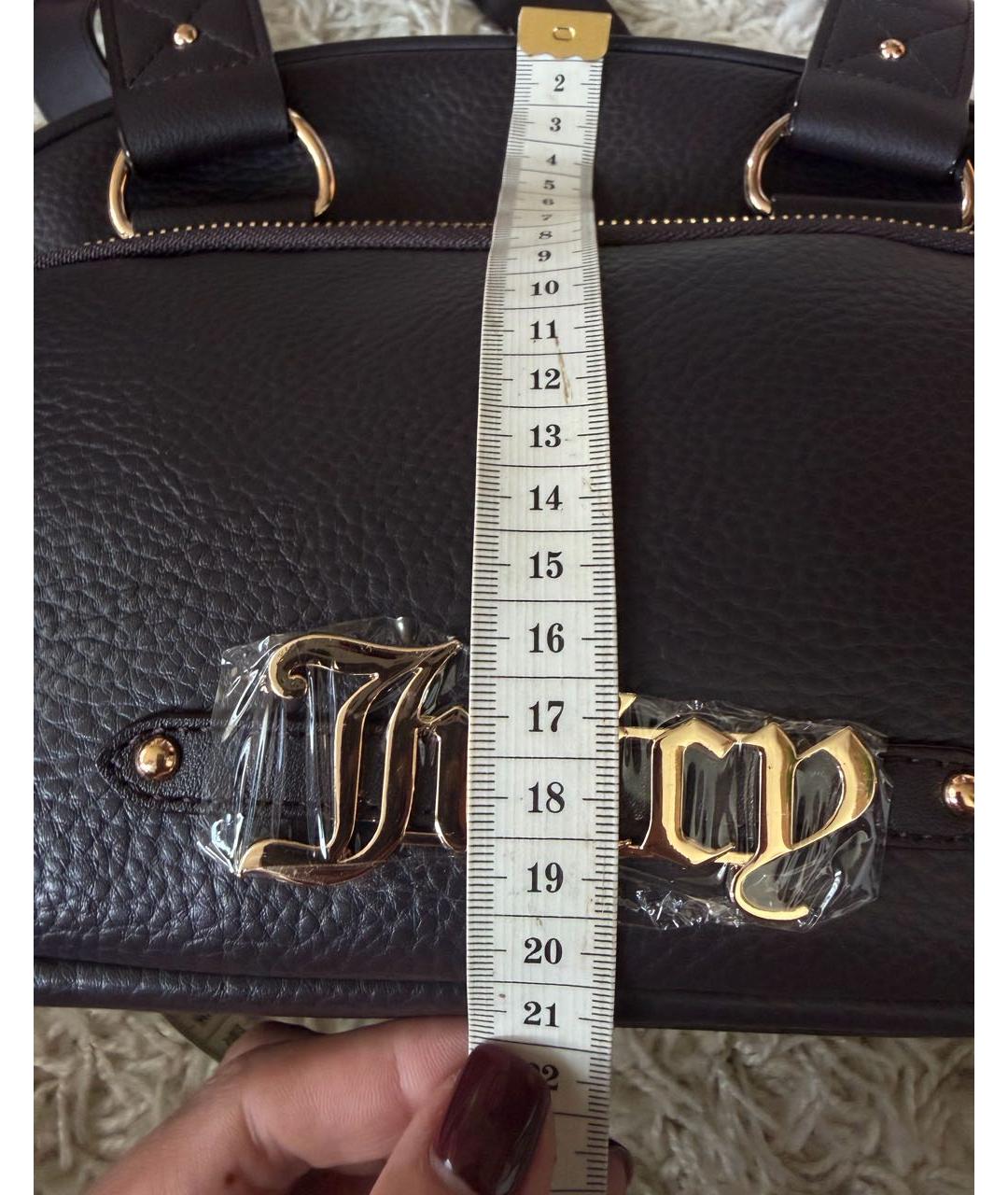 JUICY COUTURE Коричневая сумка через плечо из искусственной кожи, фото 7