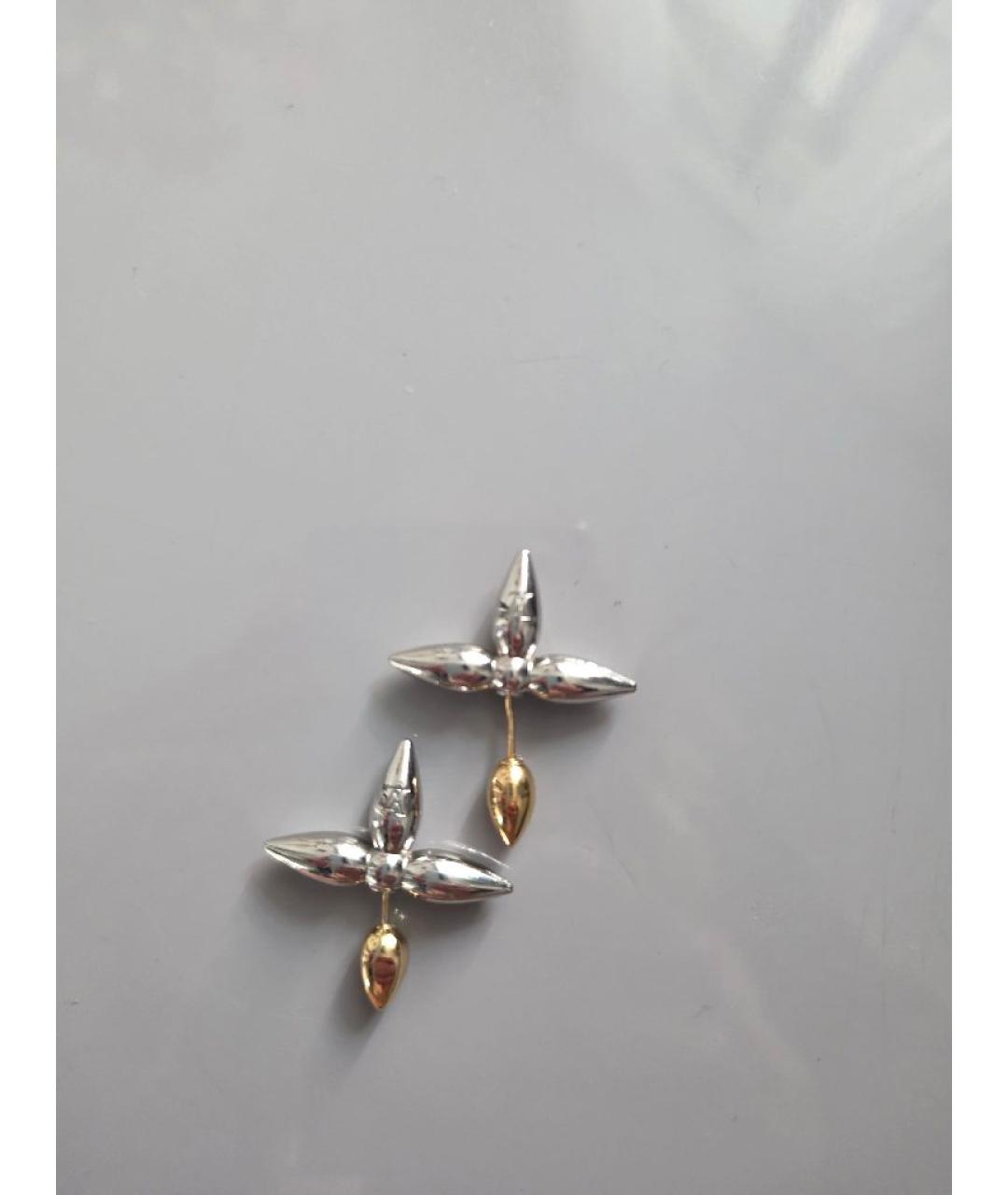 LOUIS VUITTON Серебряные латунные серьги, фото 6