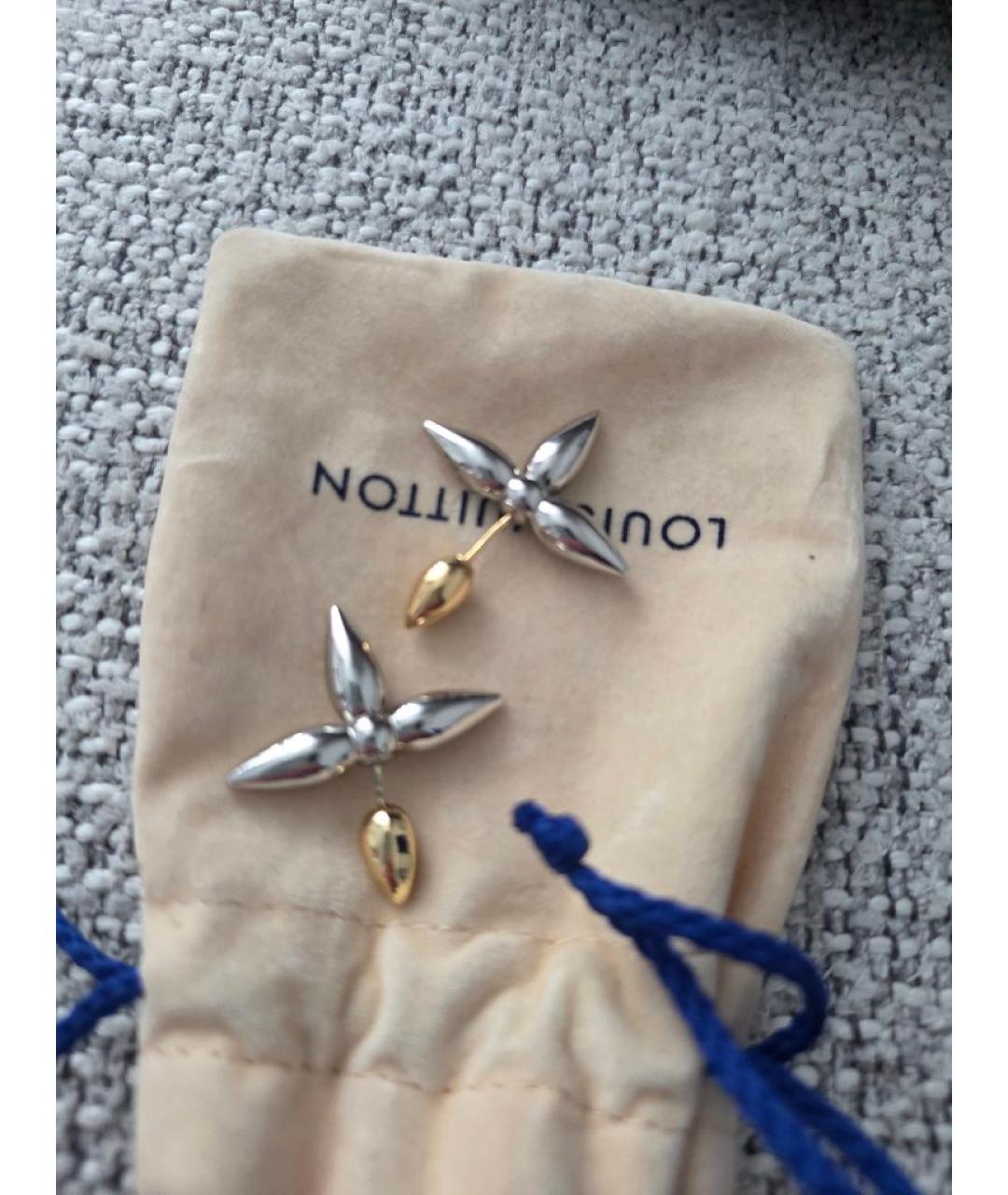 LOUIS VUITTON Серебряные латунные серьги, фото 2