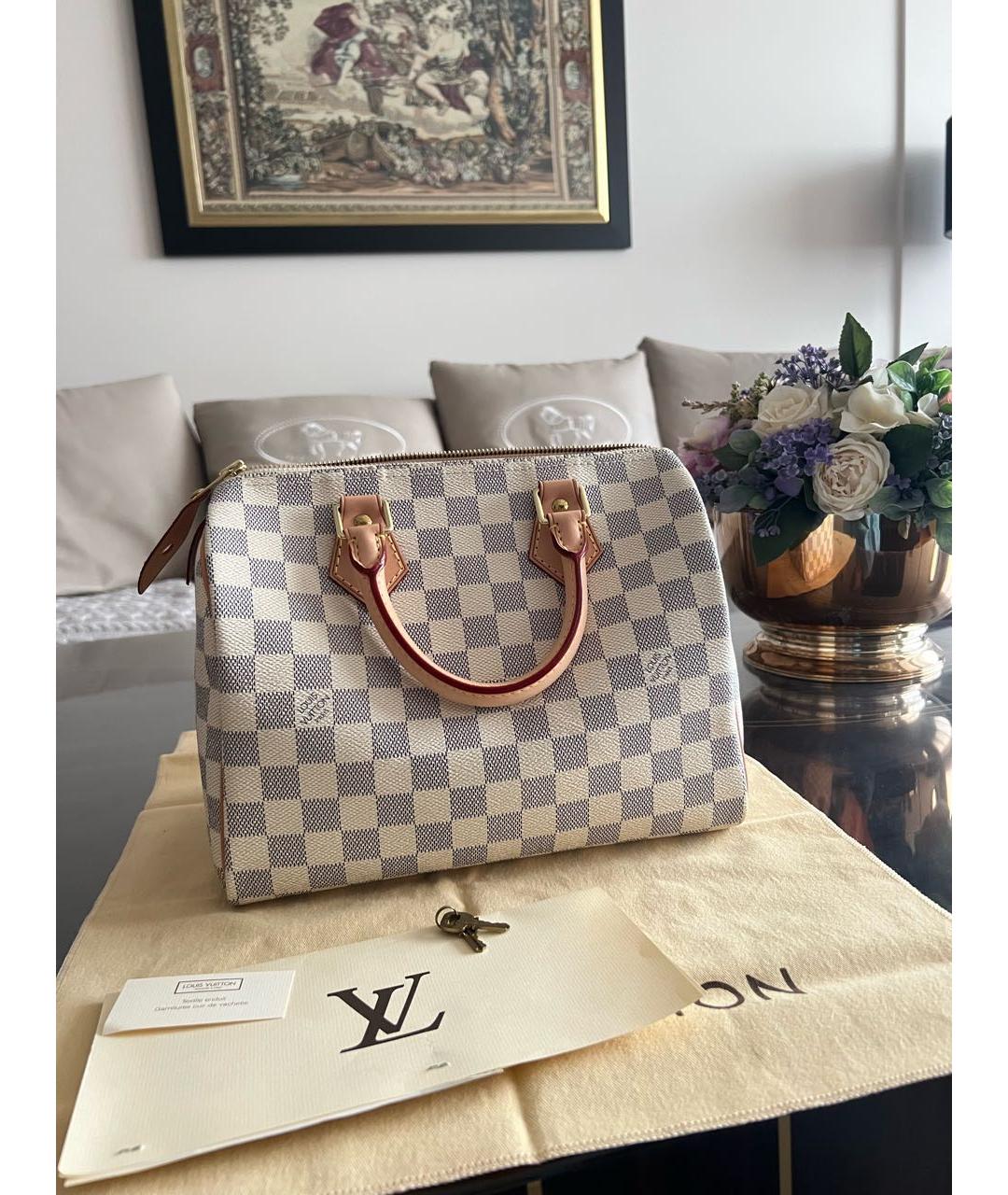 LOUIS VUITTON Бежевая канва сумка с короткими ручками, фото 2