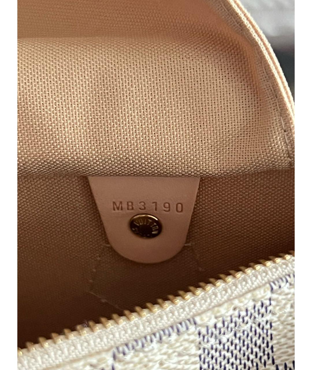 LOUIS VUITTON Бежевая канва сумка с короткими ручками, фото 6