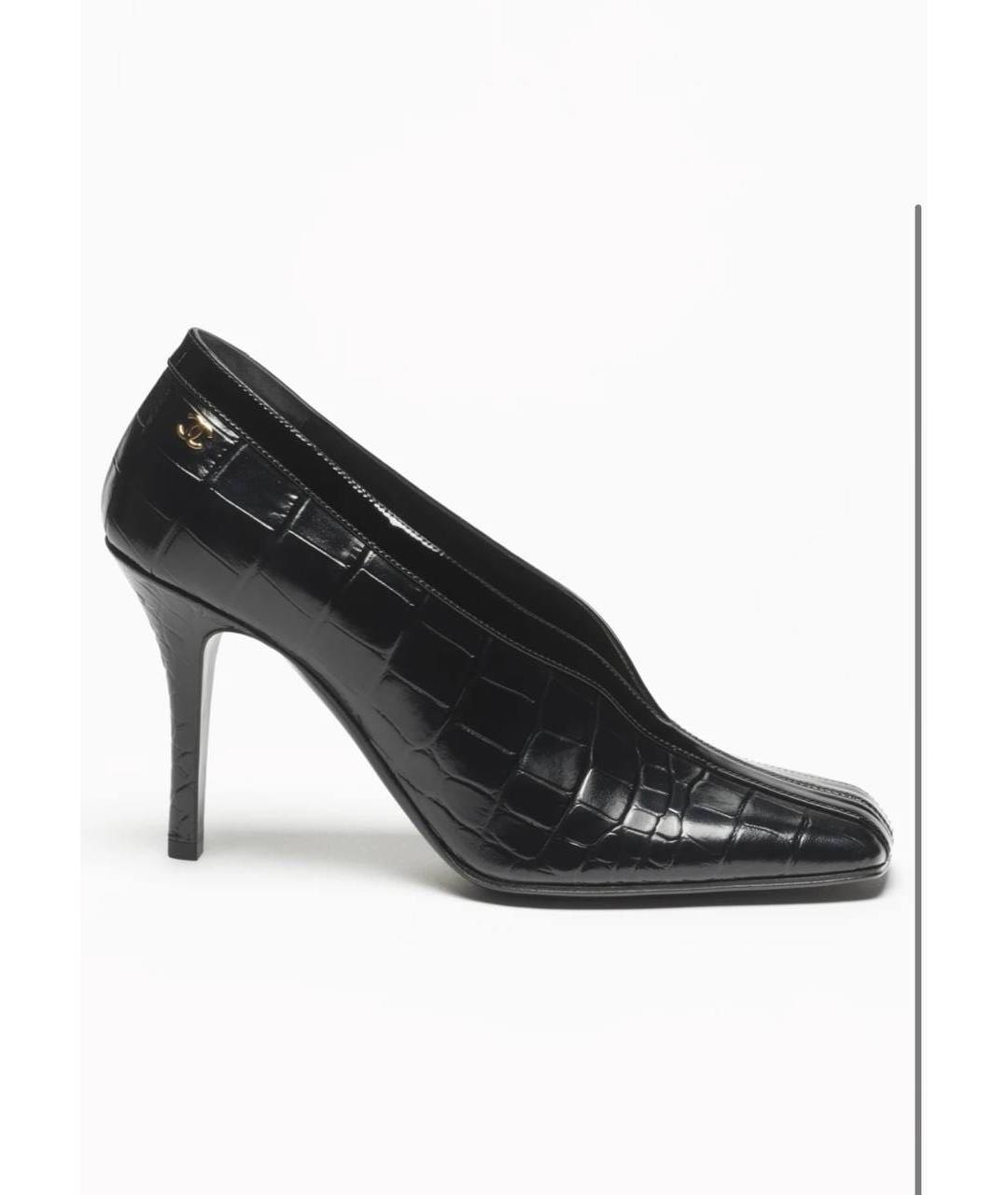 CHANEL Черные туфли из лакированной кожи, фото 3