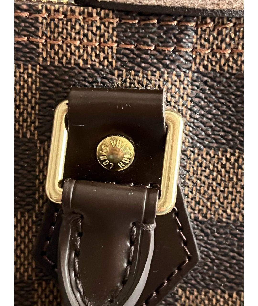 LOUIS VUITTON Коричневая канва сумка с короткими ручками, фото 6