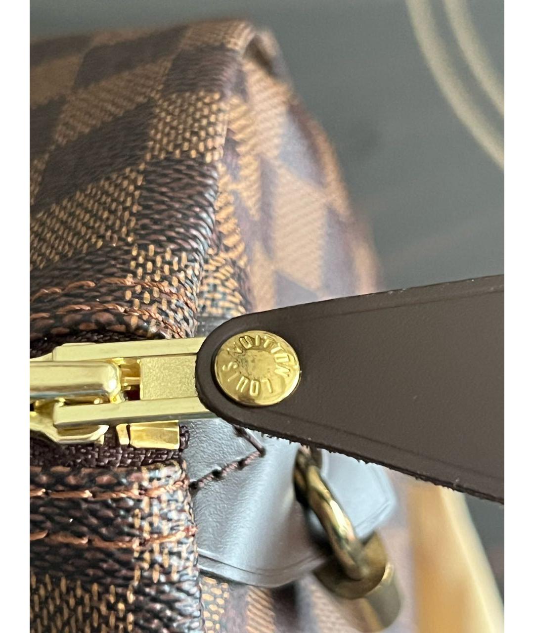 LOUIS VUITTON Коричневая канва сумка с короткими ручками, фото 5