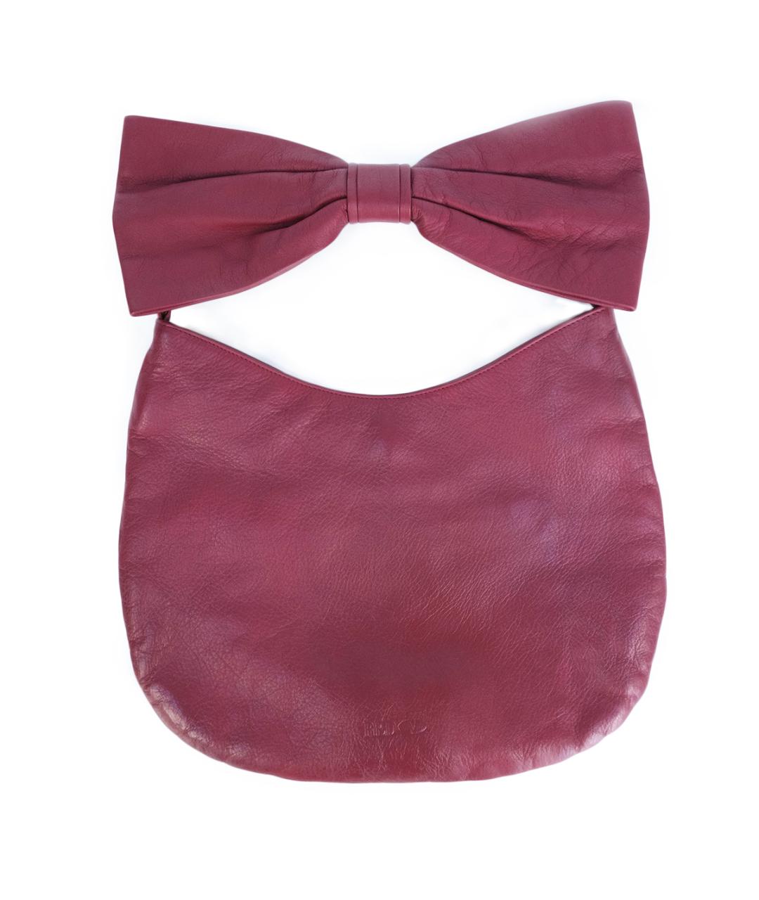 RED VALENTINO Розовая кожаная сумка с короткими ручками, фото 7