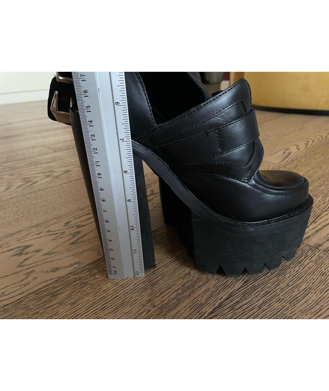JEFFREY CAMPBELL Черные кожаные ботильоны, фото 4