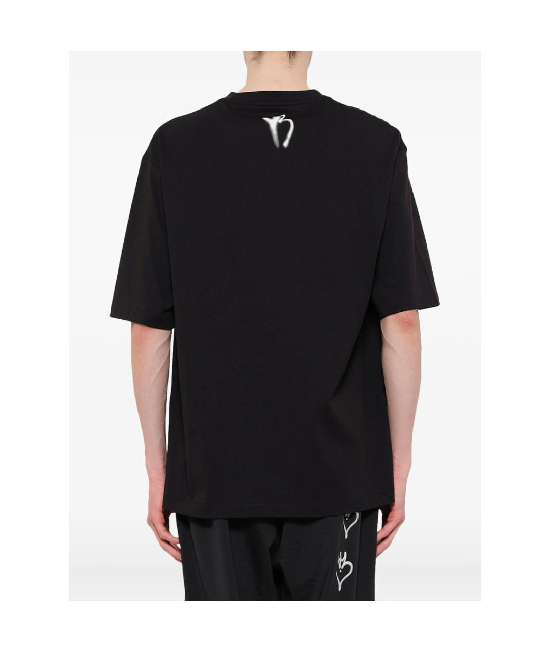 Y-3 Черная хлопковая футболка, фото 5