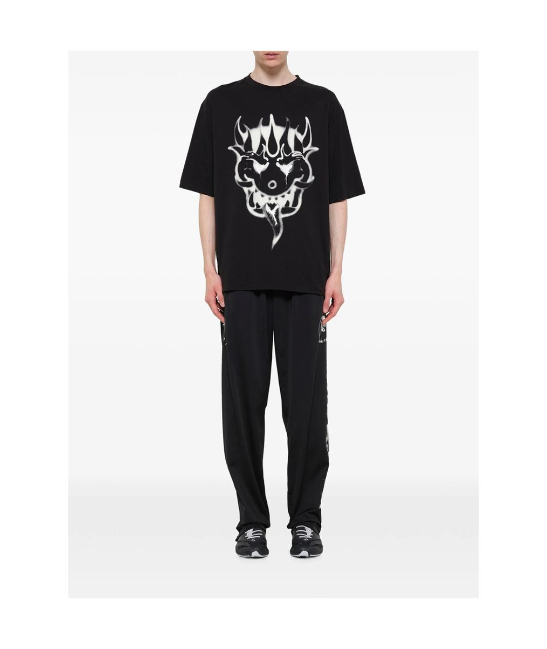 Y-3 Черная хлопковая футболка, фото 6