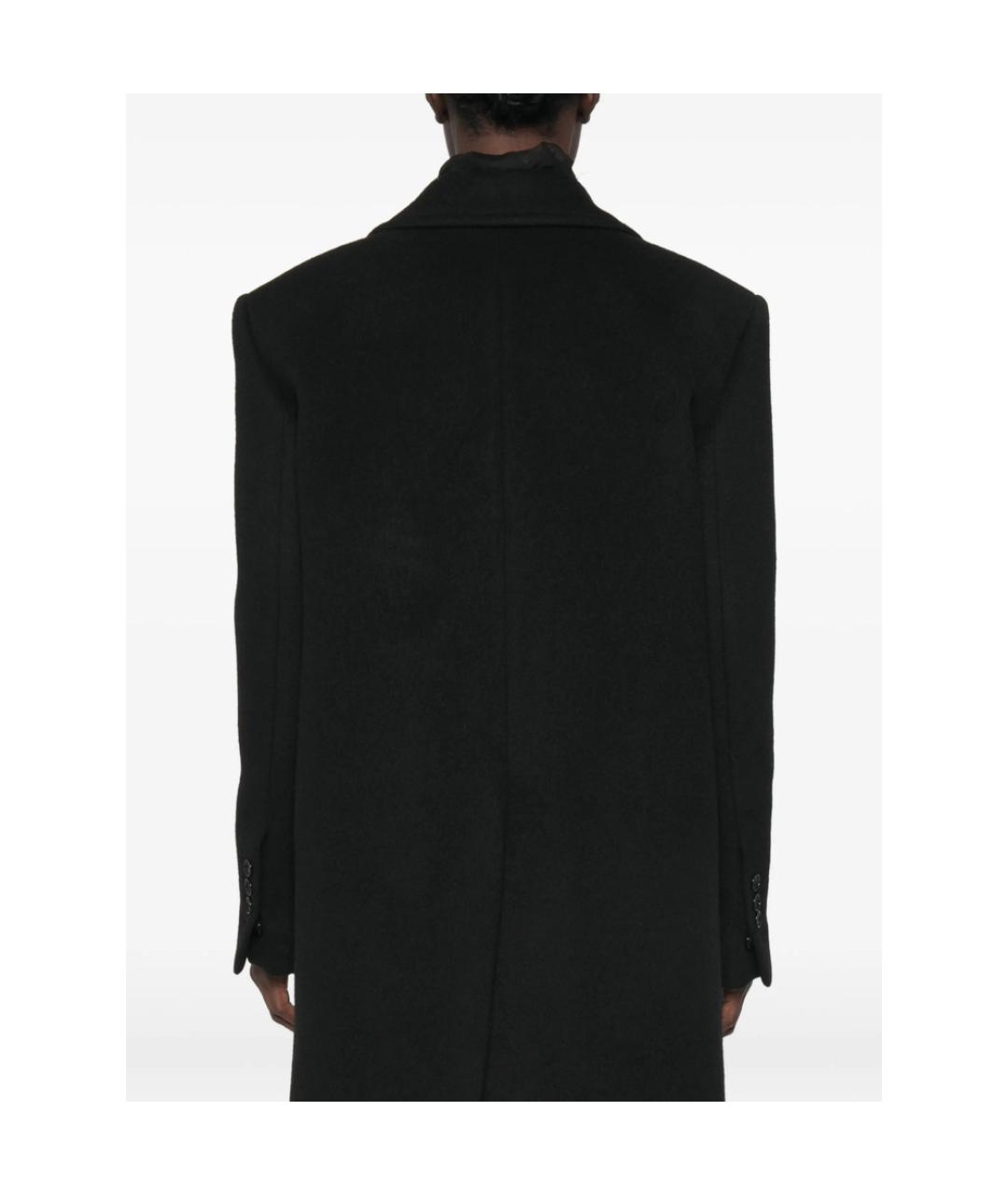 ANN DEMEULEMEESTER Черное хлопковое пальто, фото 3