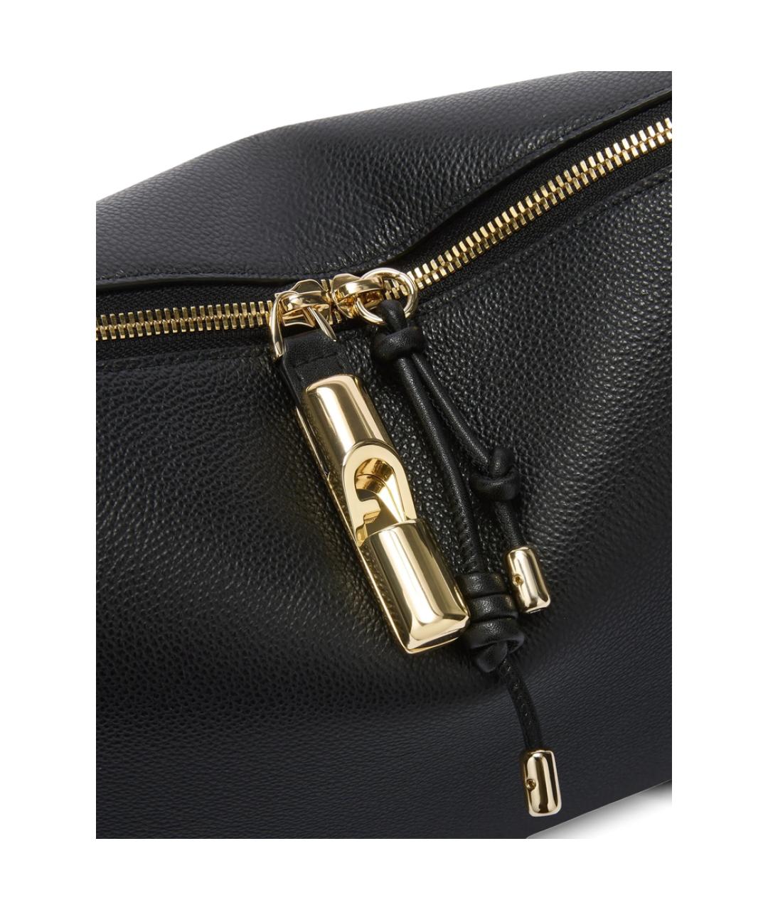 FURLA Черная кожаная сумка через плечо, фото 2