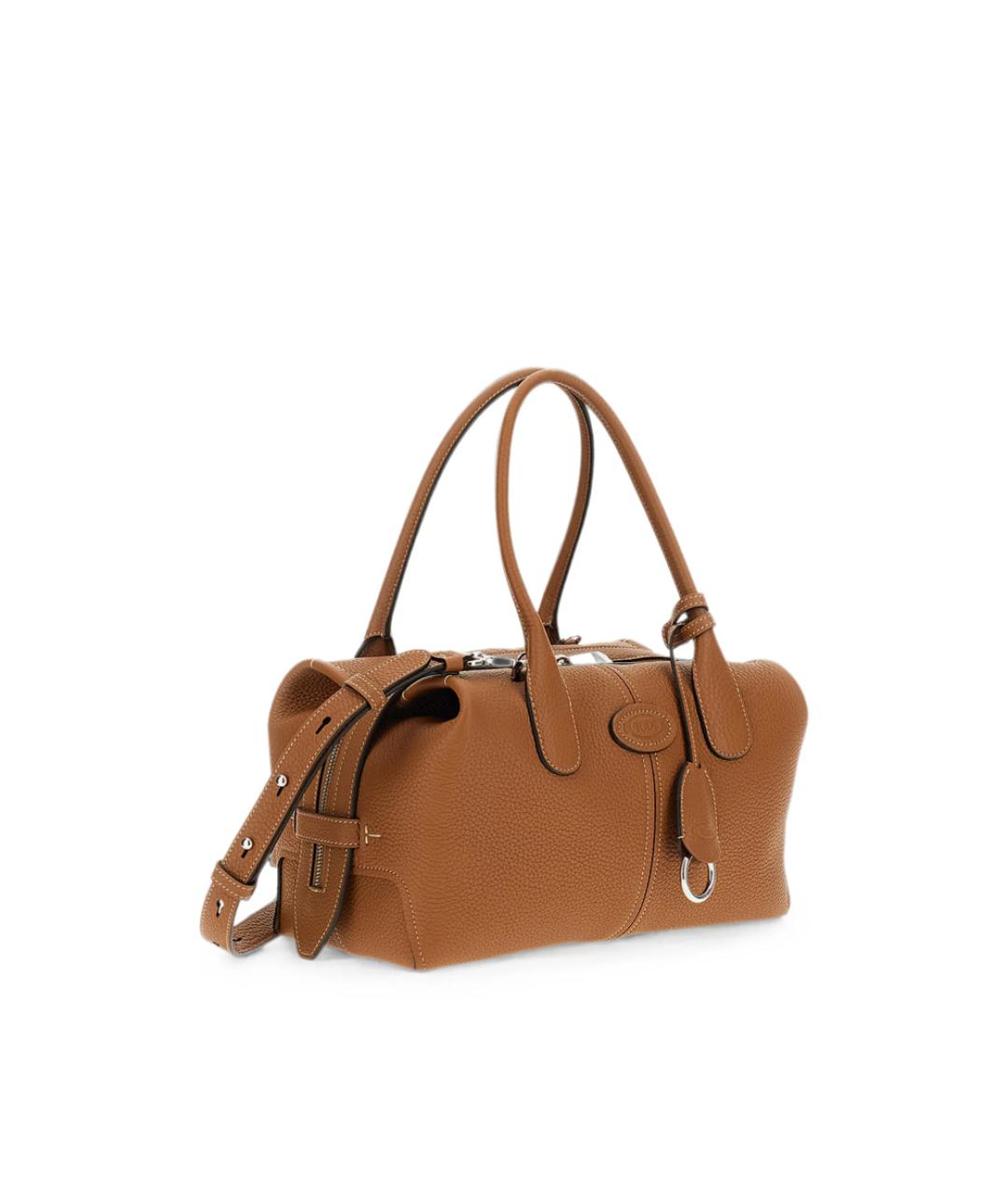 TOD'S Коричневая кожаная сумка тоут, фото 3