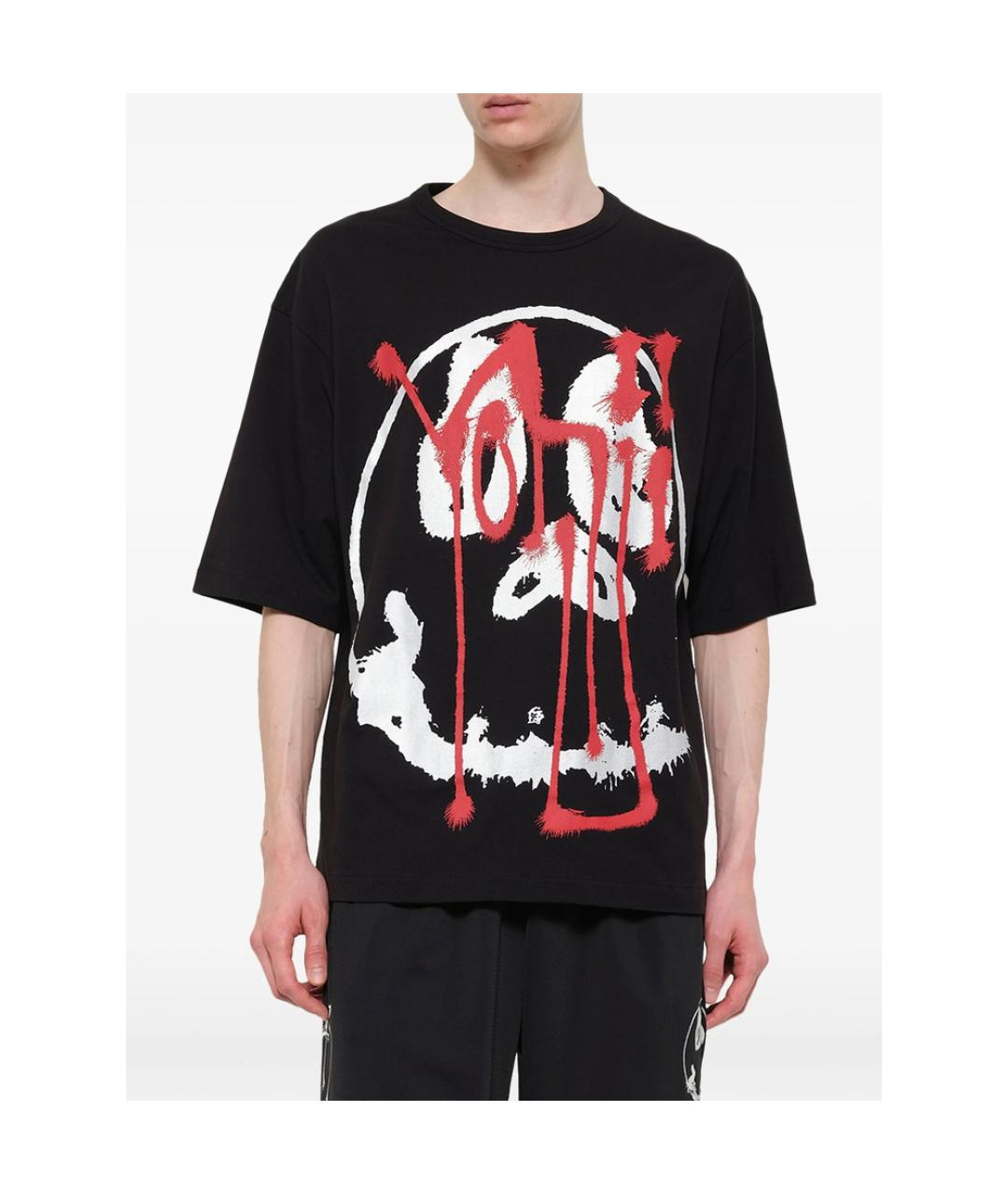 Y-3 Черная хлопковая футболка, фото 6