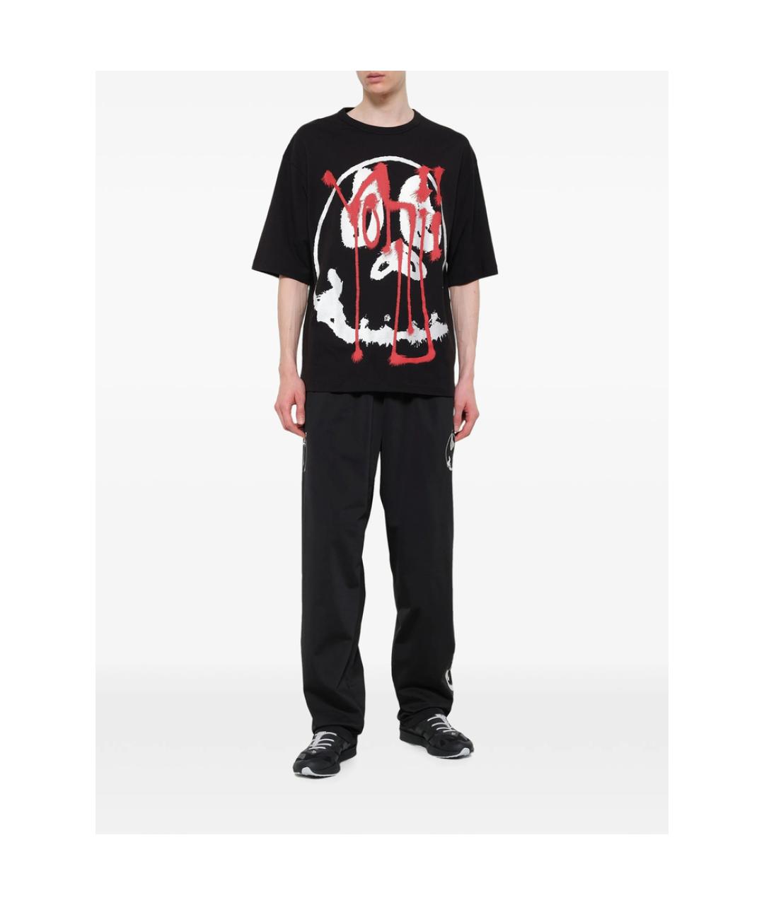 Y-3 Черная хлопковая футболка, фото 5