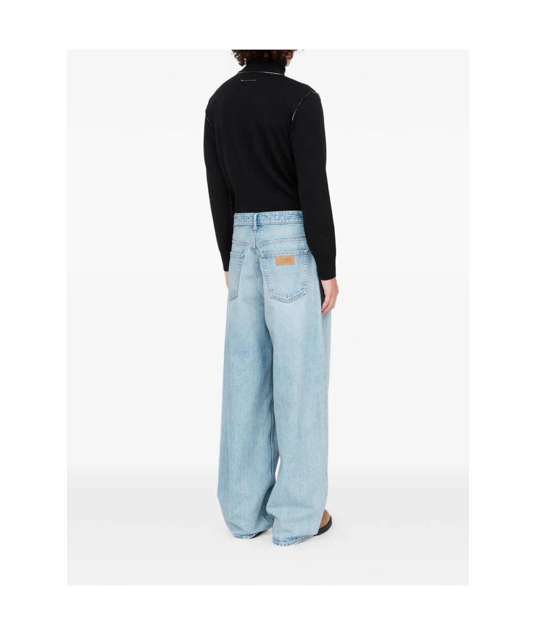 MM6 MAISON MARGIELA Голубые хлопковые джинсы, фото 2