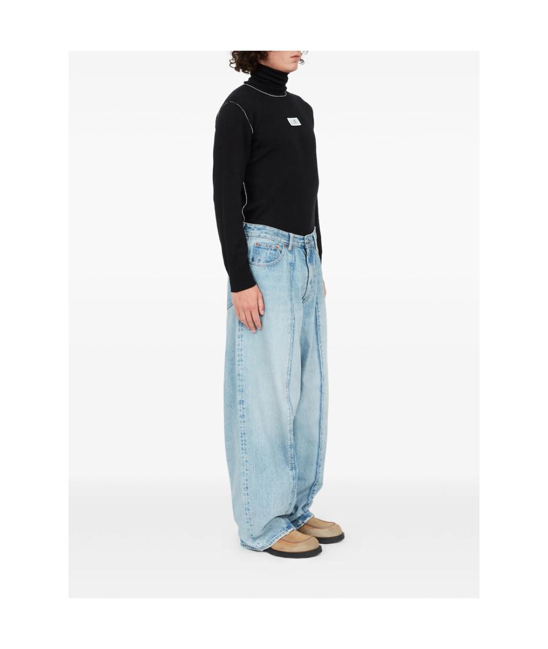 MM6 MAISON MARGIELA Голубые хлопковые джинсы, фото 6