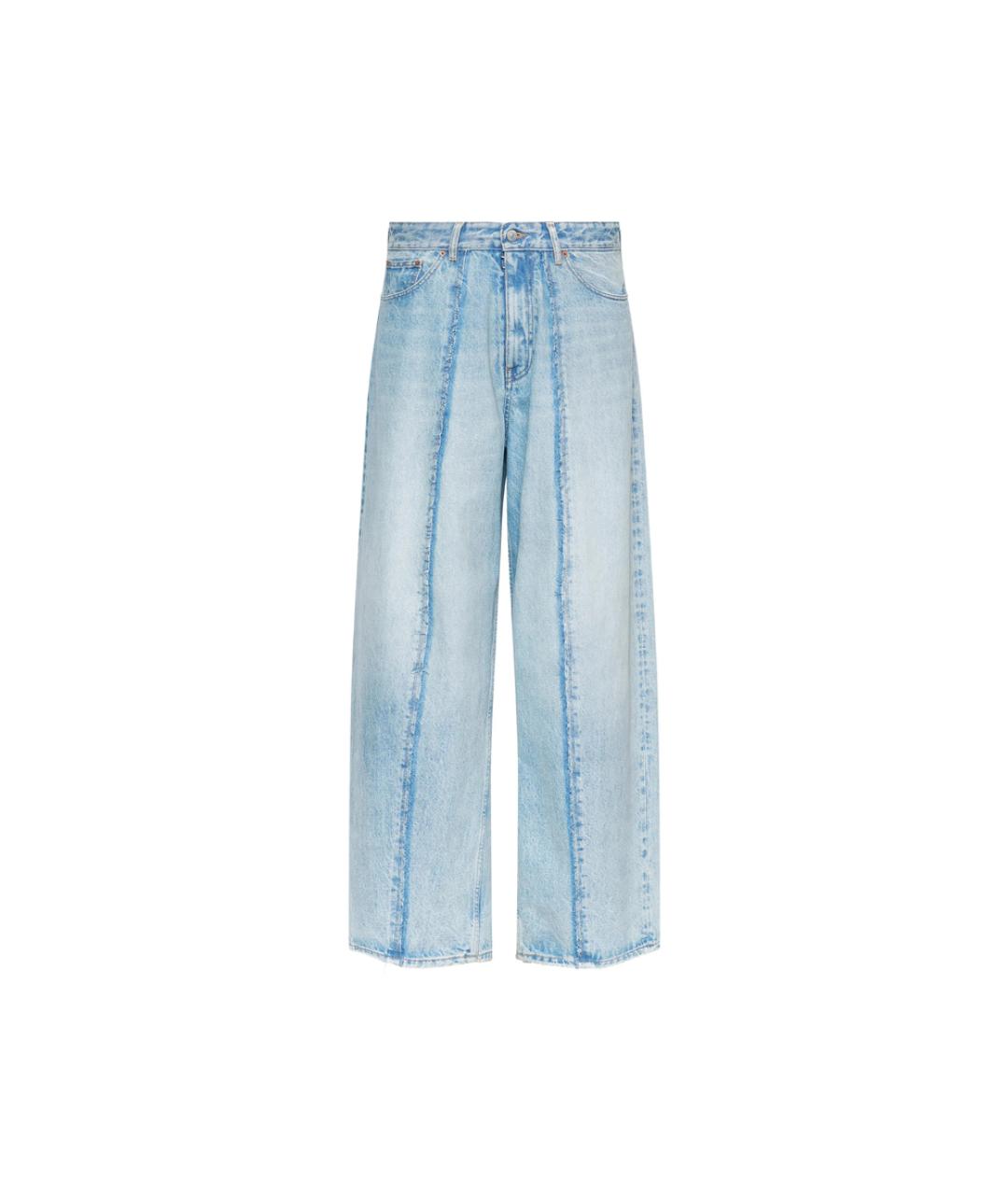 MM6 MAISON MARGIELA Голубые хлопковые джинсы, фото 1