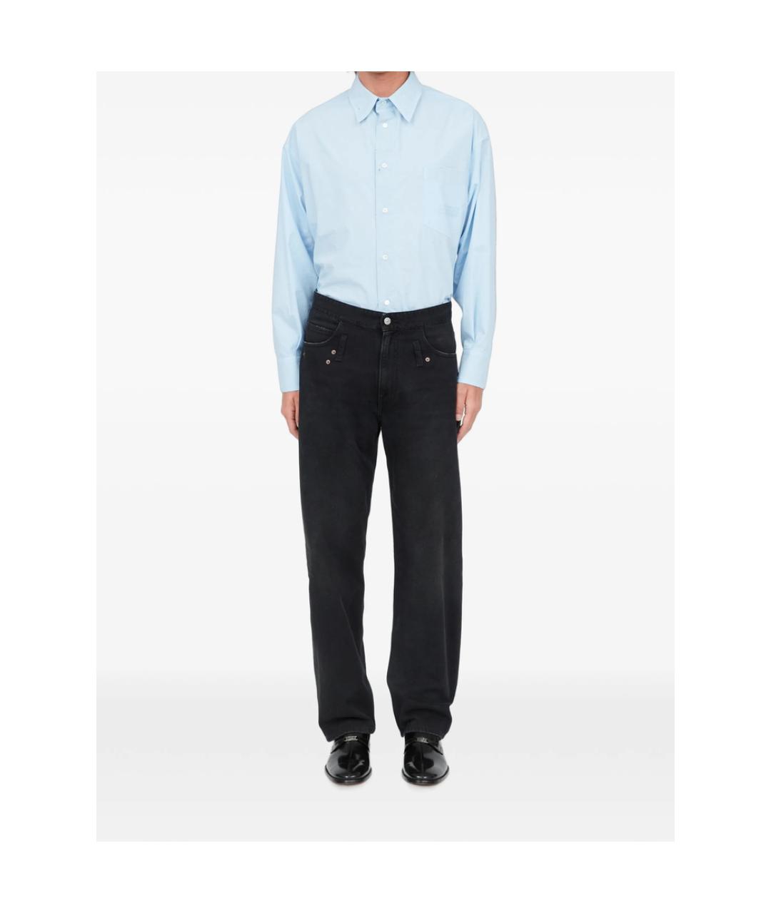 MM6 MAISON MARGIELA Черные хлопковые прямые джинсы, фото 2