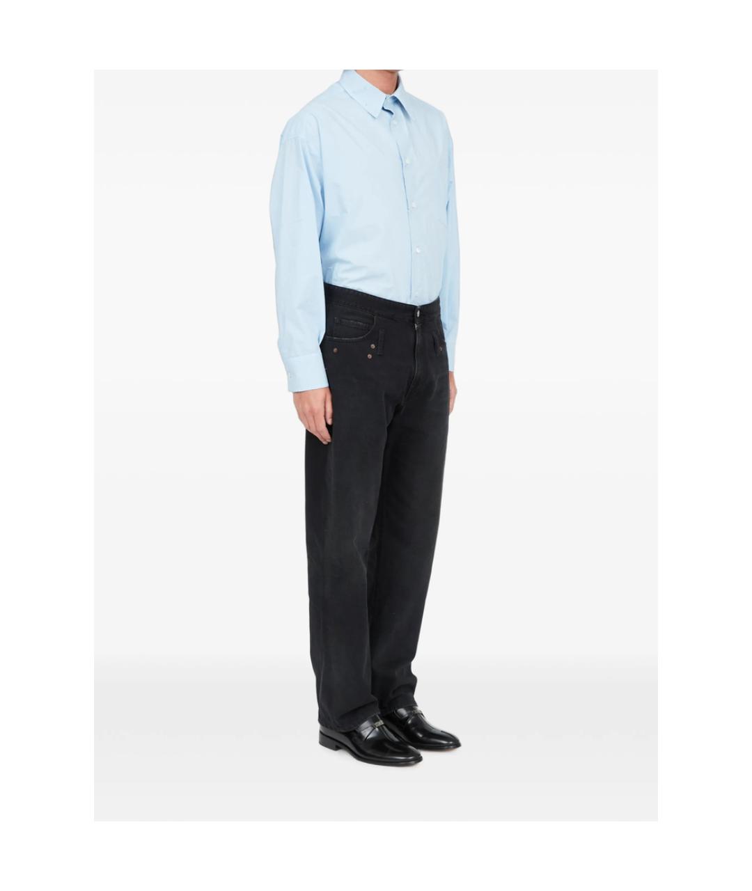 MM6 MAISON MARGIELA Черные хлопковые прямые джинсы, фото 4