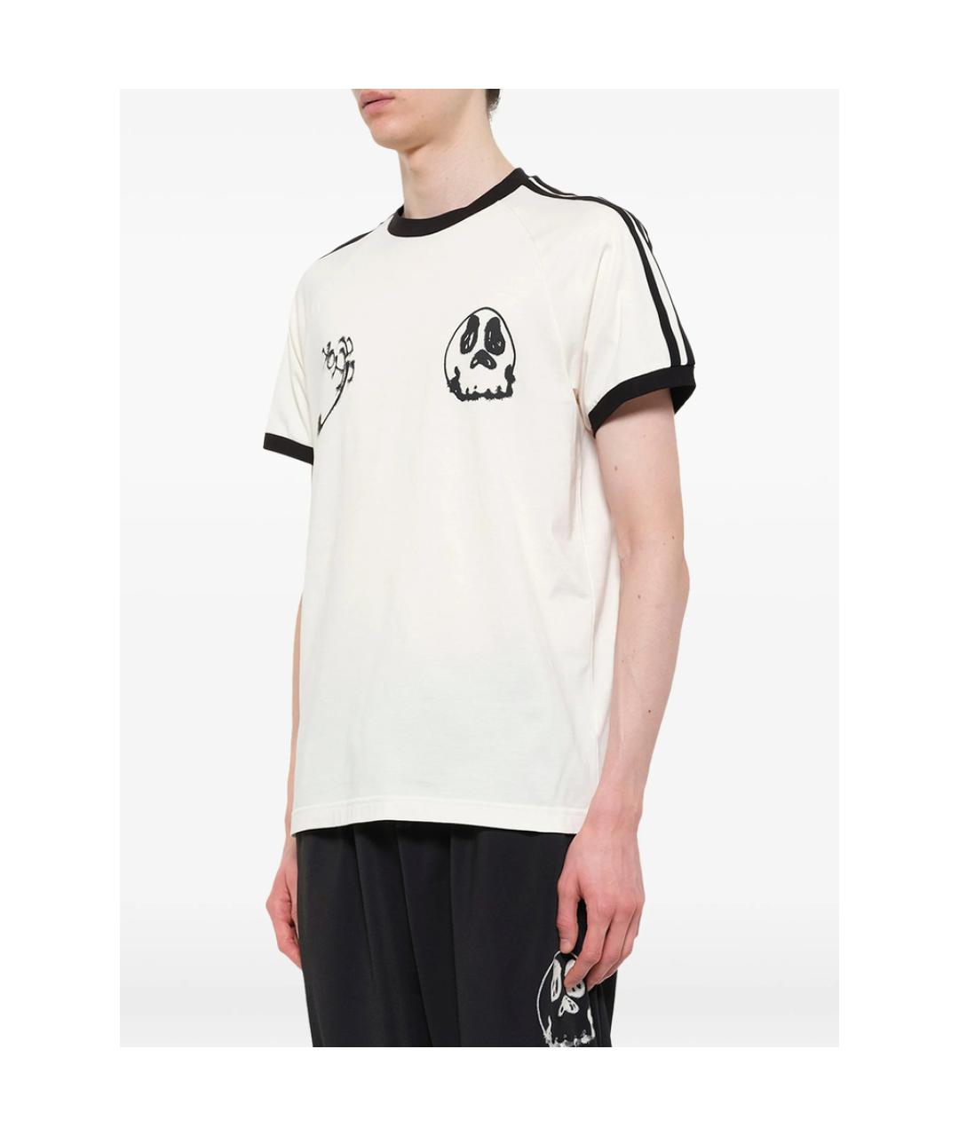 Y-3 Белая хлопковая футболка, фото 3