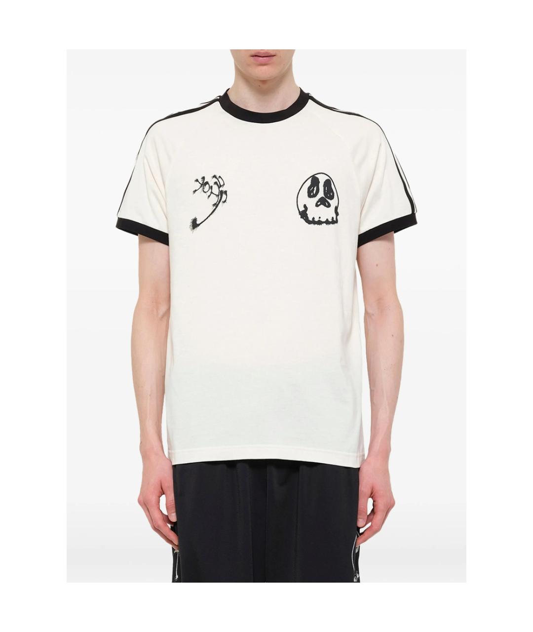 Y-3 Белая хлопковая футболка, фото 2