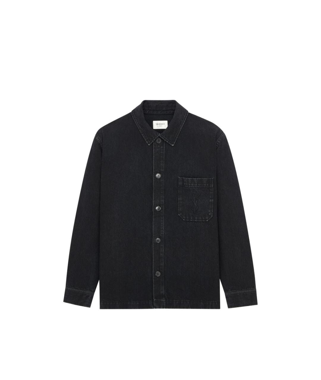 SAINT LAURENT Черная хлопковая куртка, фото 4