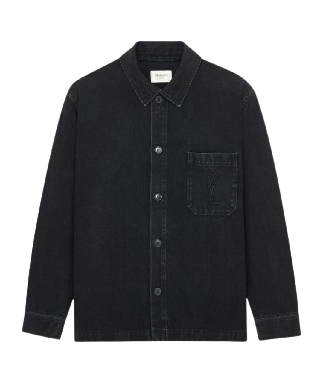 SAINT LAURENT Черная хлопковая куртка, фото 1