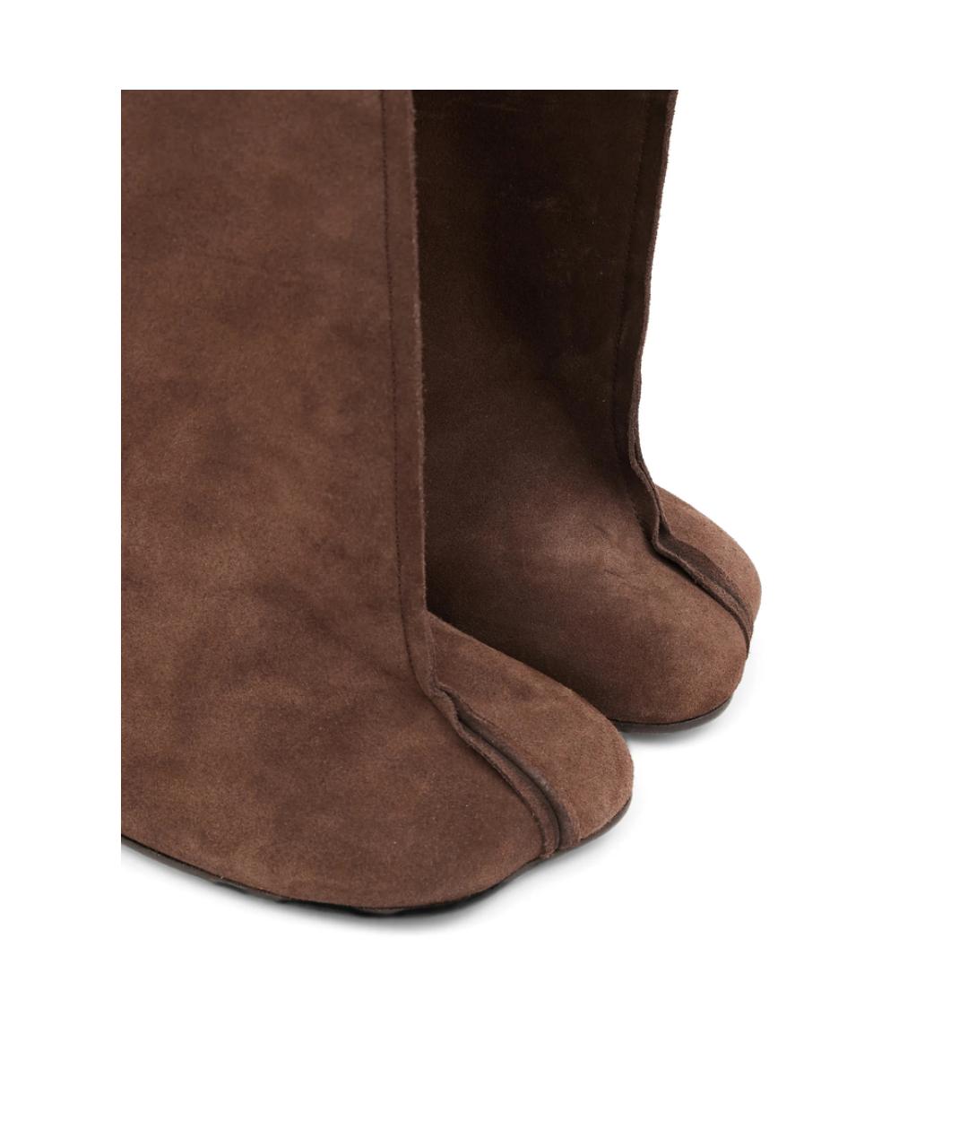 MM6 MAISON MARGIELA Коричневые замшевые сапоги, фото 6