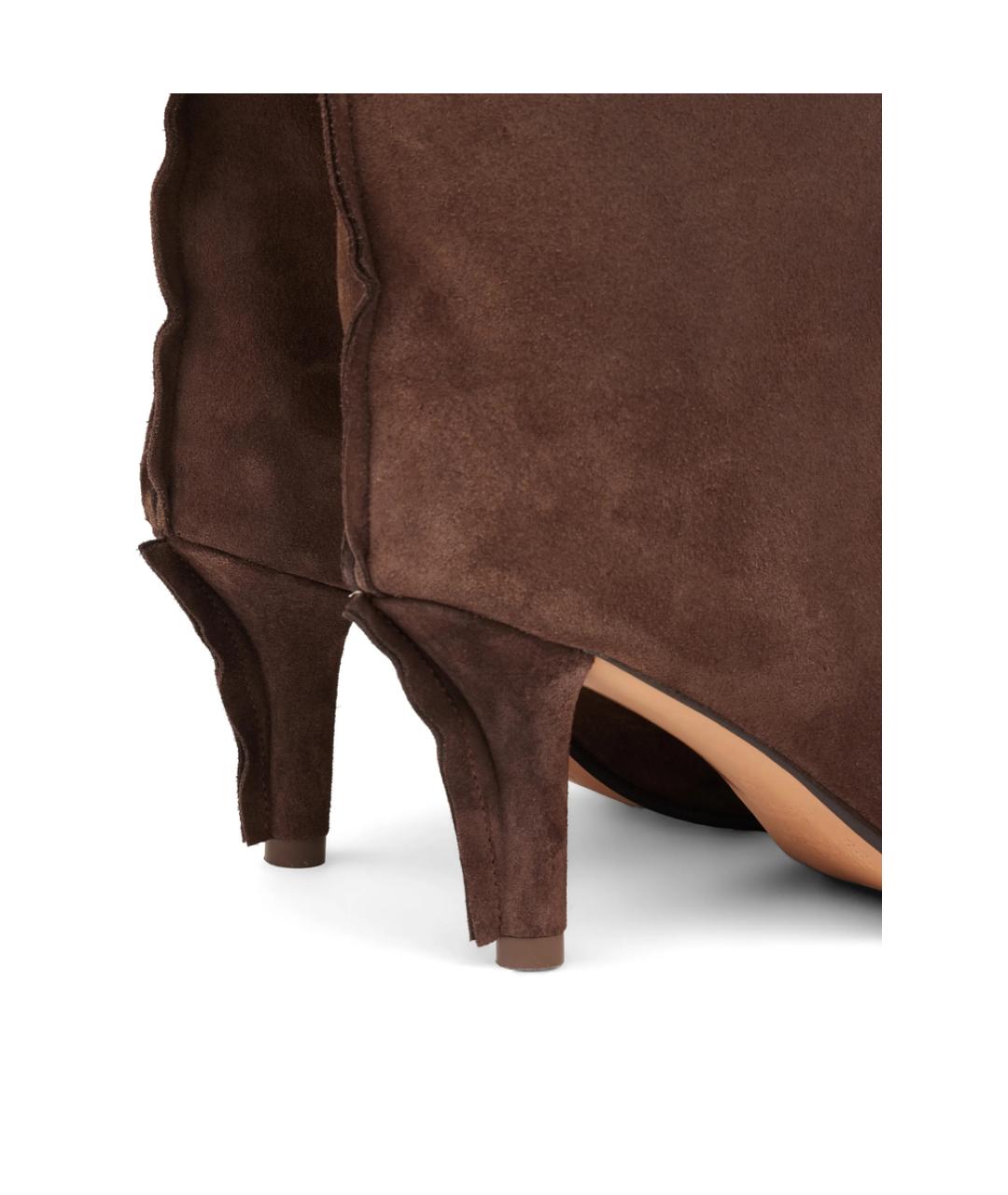 MM6 MAISON MARGIELA Коричневые замшевые сапоги, фото 2