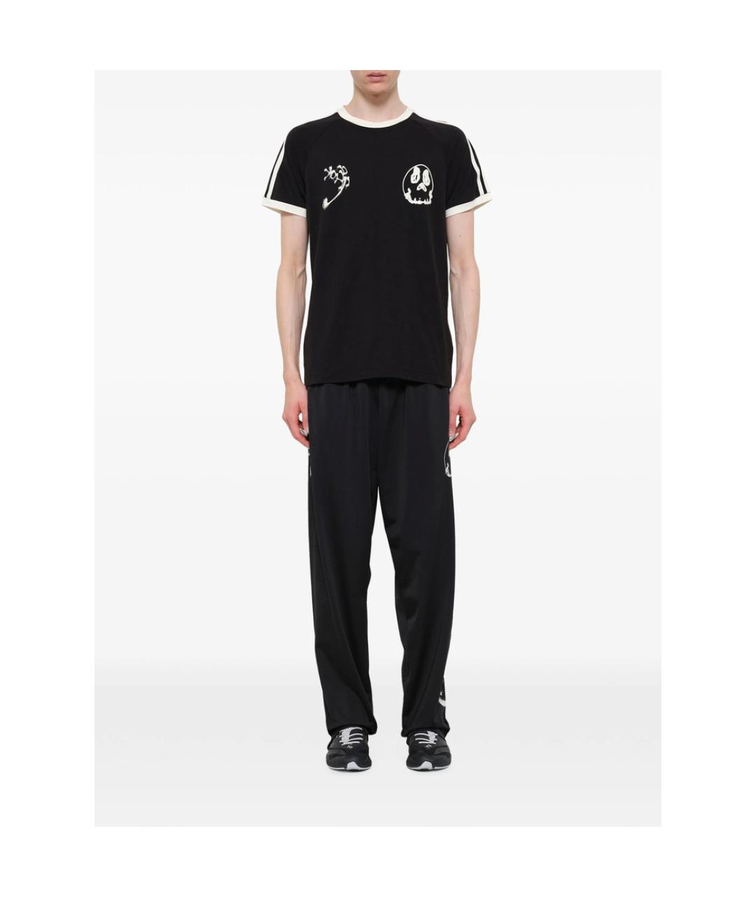 Y-3 Черная хлопковая футболка, фото 4