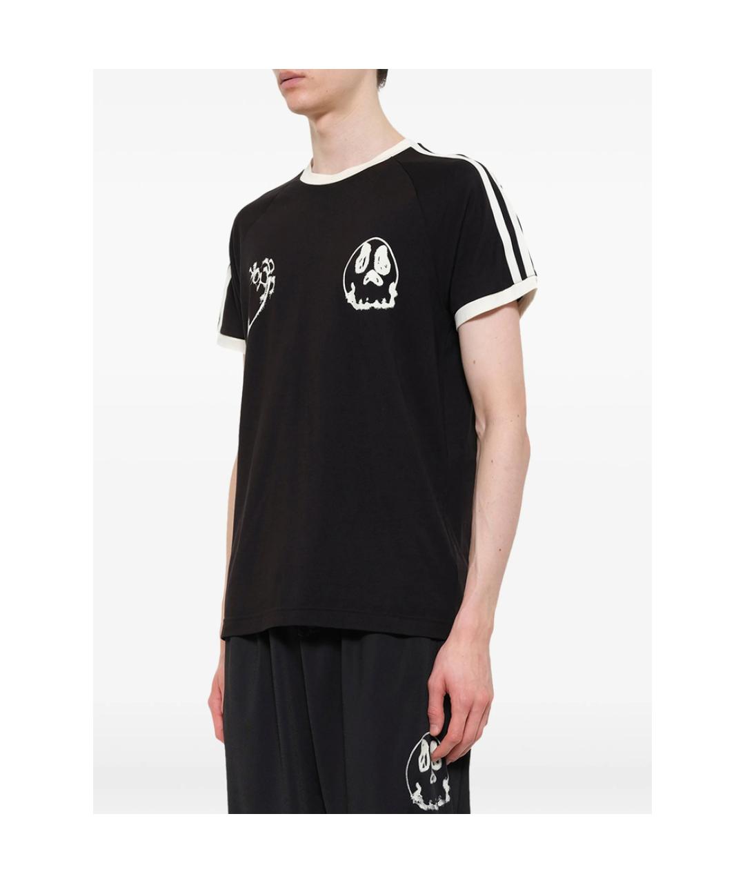 Y-3 Черная хлопковая футболка, фото 5