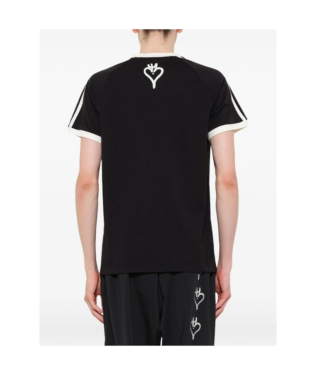 Y-3 Черная хлопковая футболка, фото 6