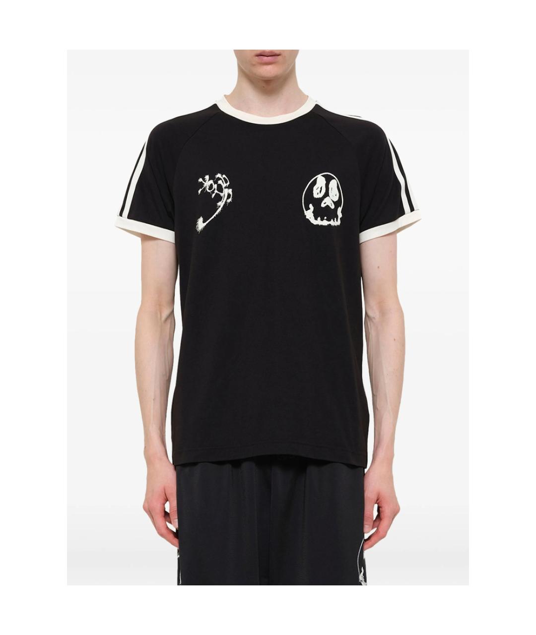 Y-3 Черная хлопковая футболка, фото 2