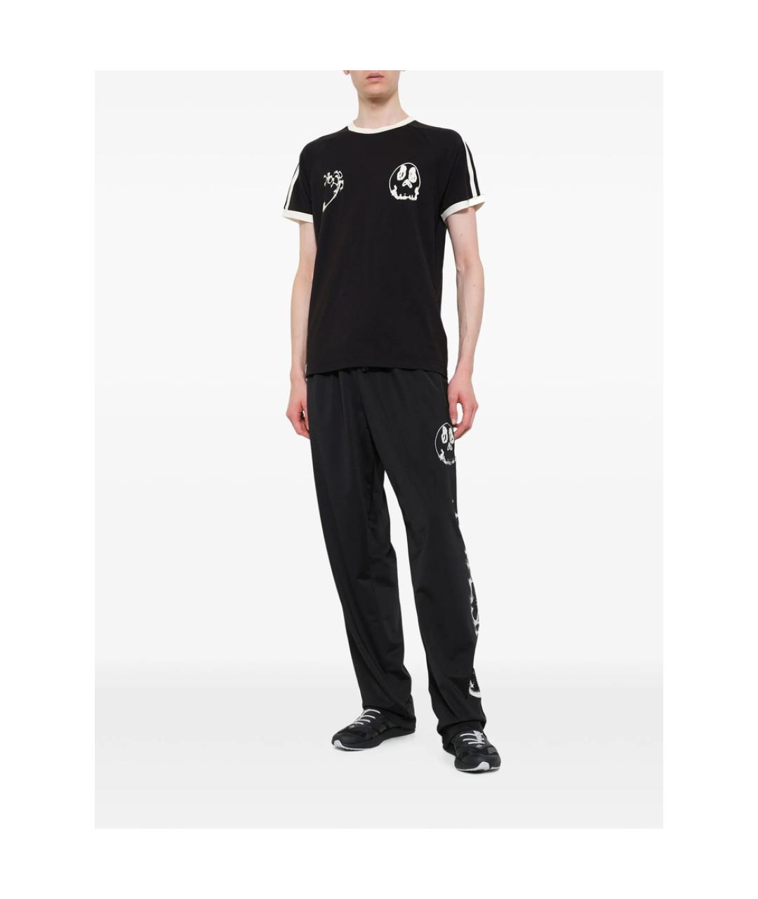 Y-3 Черная хлопковая футболка, фото 3