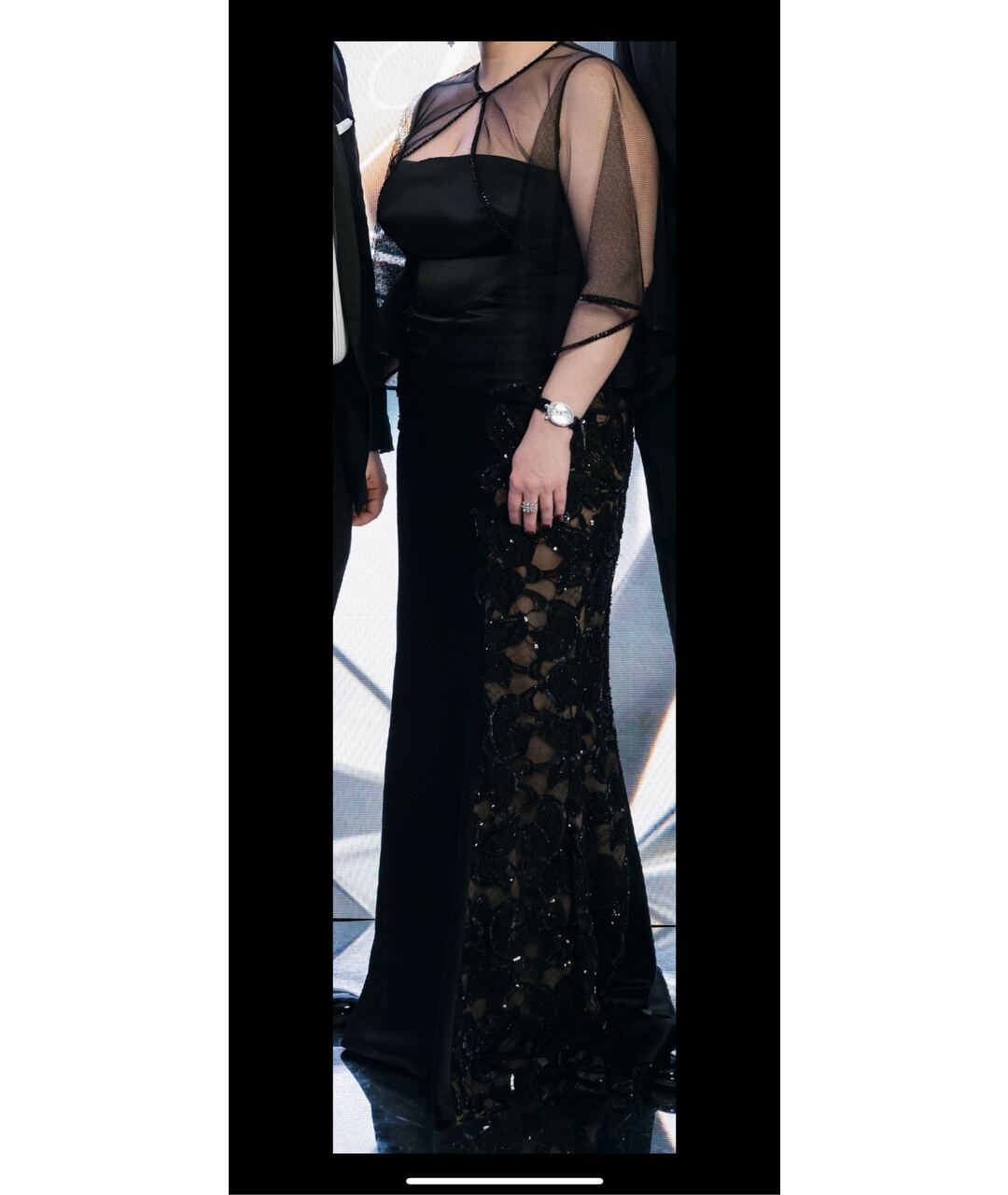 ZUHAIR MURAD Черное шелковое вечернее платье, фото 4