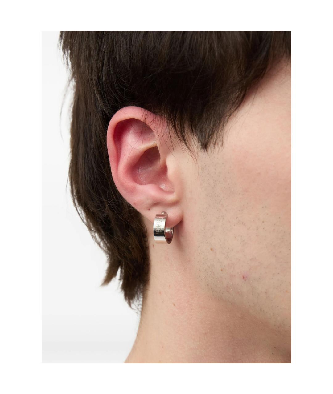 MM6 MAISON MARGIELA Серебряные металлические серьги, фото 4