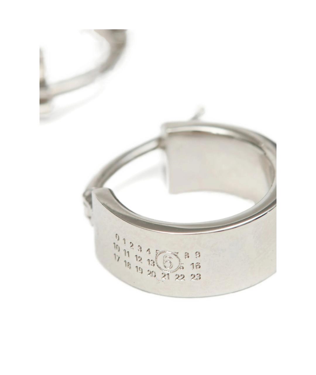MM6 MAISON MARGIELA Серебряные металлические серьги, фото 2