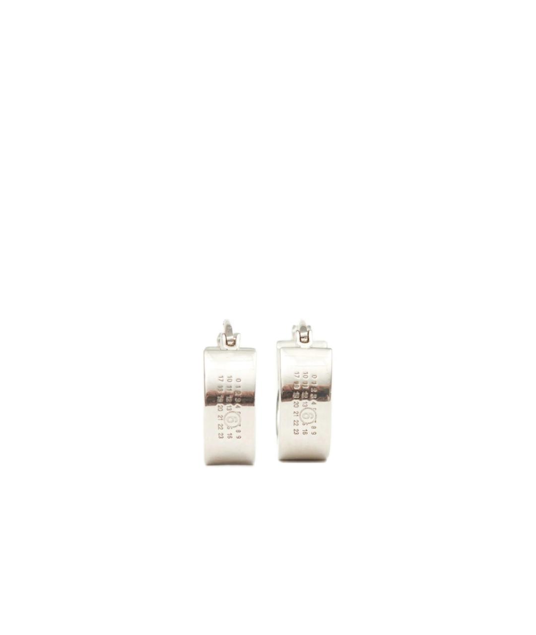 MM6 MAISON MARGIELA Серебряные металлические серьги, фото 1