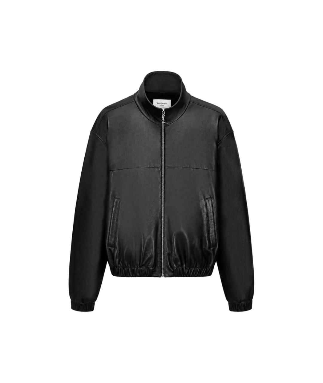 SAINT LAURENT Черная кожаная куртка, фото 1