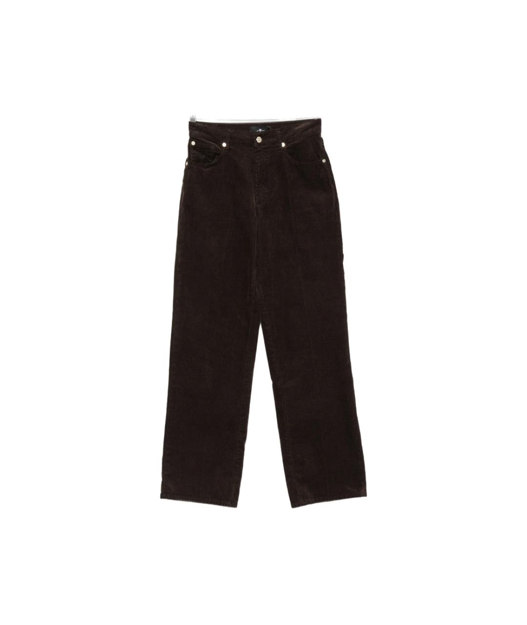7 FOR ALL MANKIND Коричневые прямые брюки, фото 1