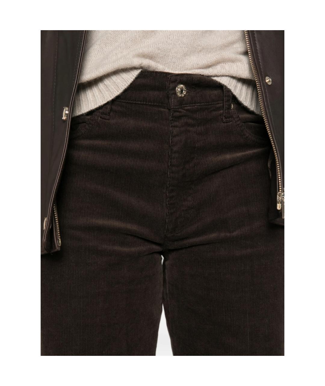 7 FOR ALL MANKIND Коричневые прямые брюки, фото 4