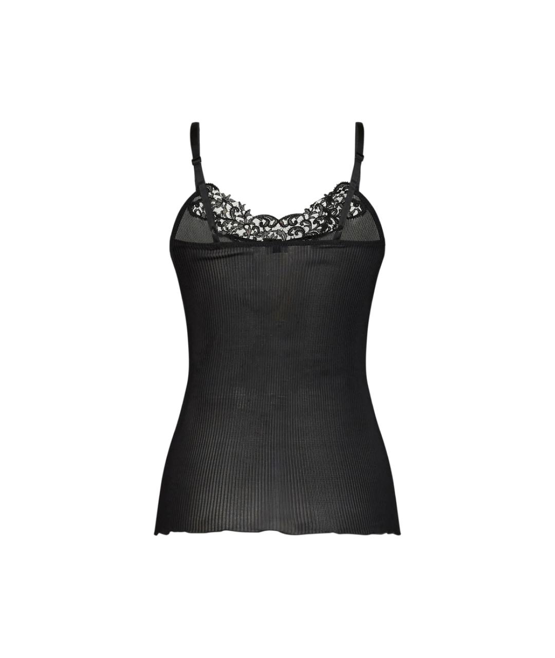 SAINT LAURENT Черная шелковая майка, фото 2