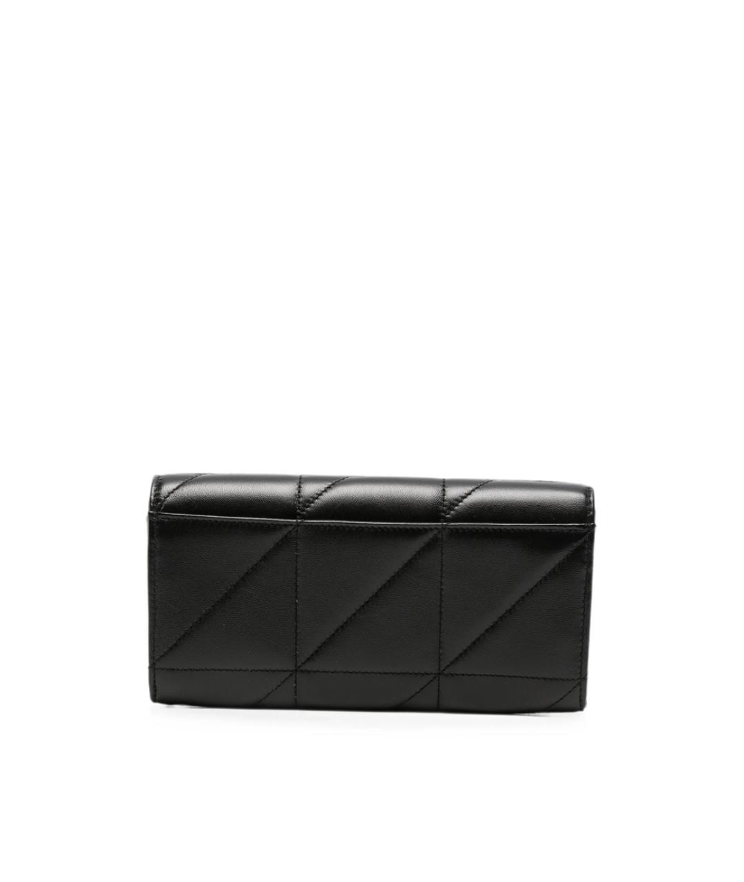 SAINT LAURENT Черный кожаный кошелек, фото 3