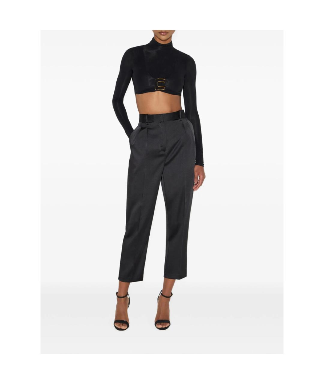 ELISABETTA FRANCHI Черное вискозное боди, фото 5
