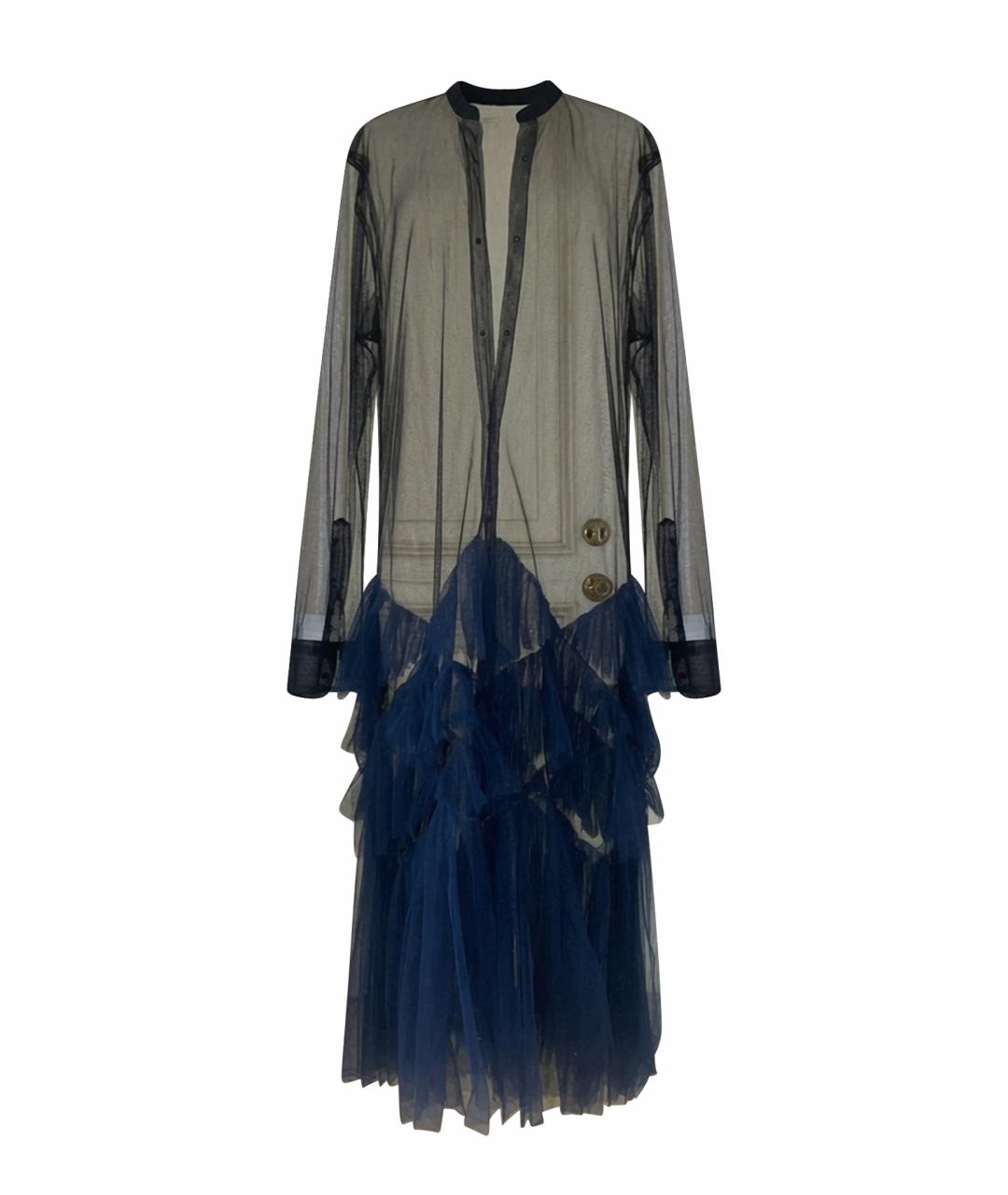 DRIES VAN NOTEN Черное полиамидовое вечернее платье, фото 8