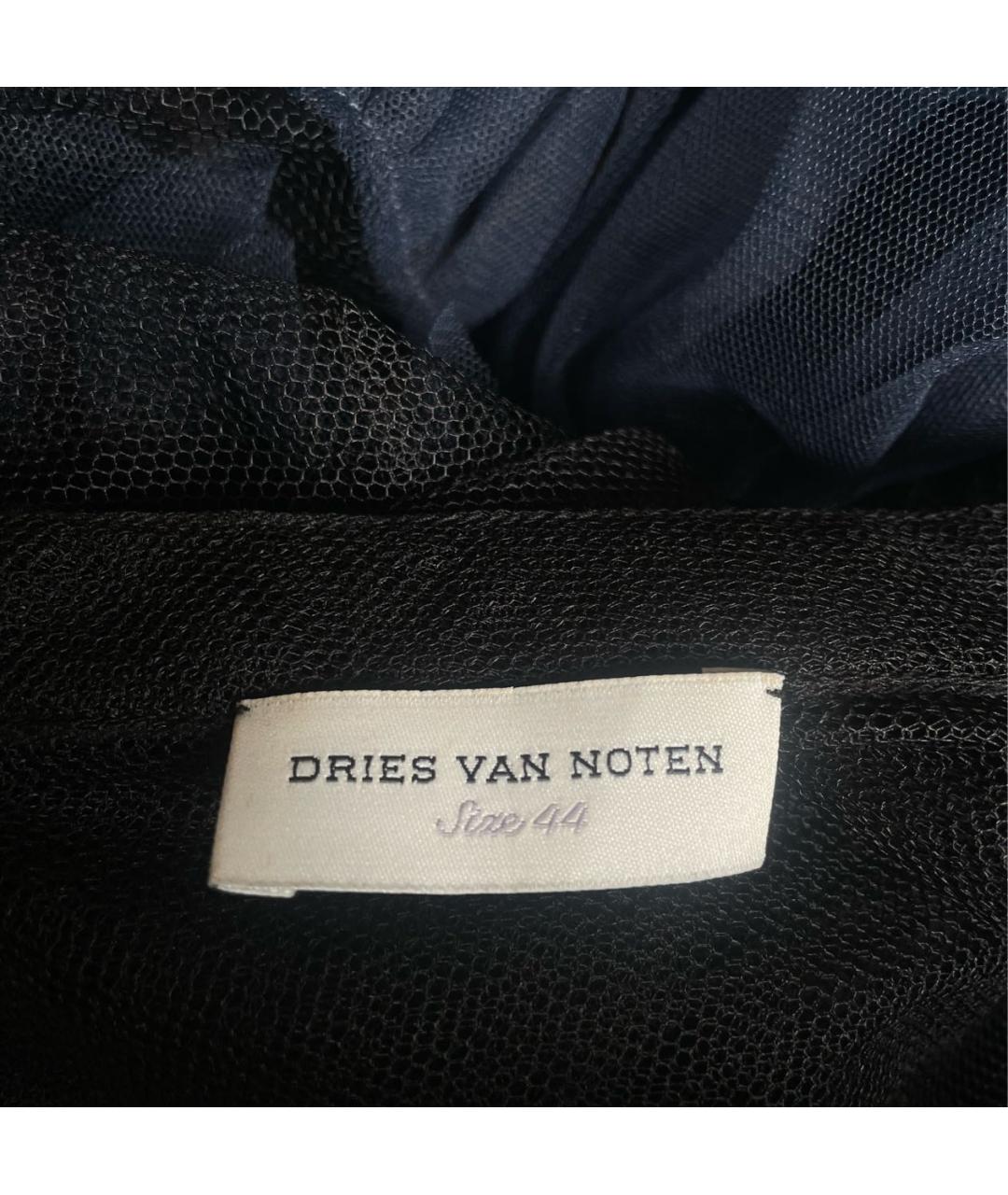 DRIES VAN NOTEN Черное полиамидовое вечернее платье, фото 4