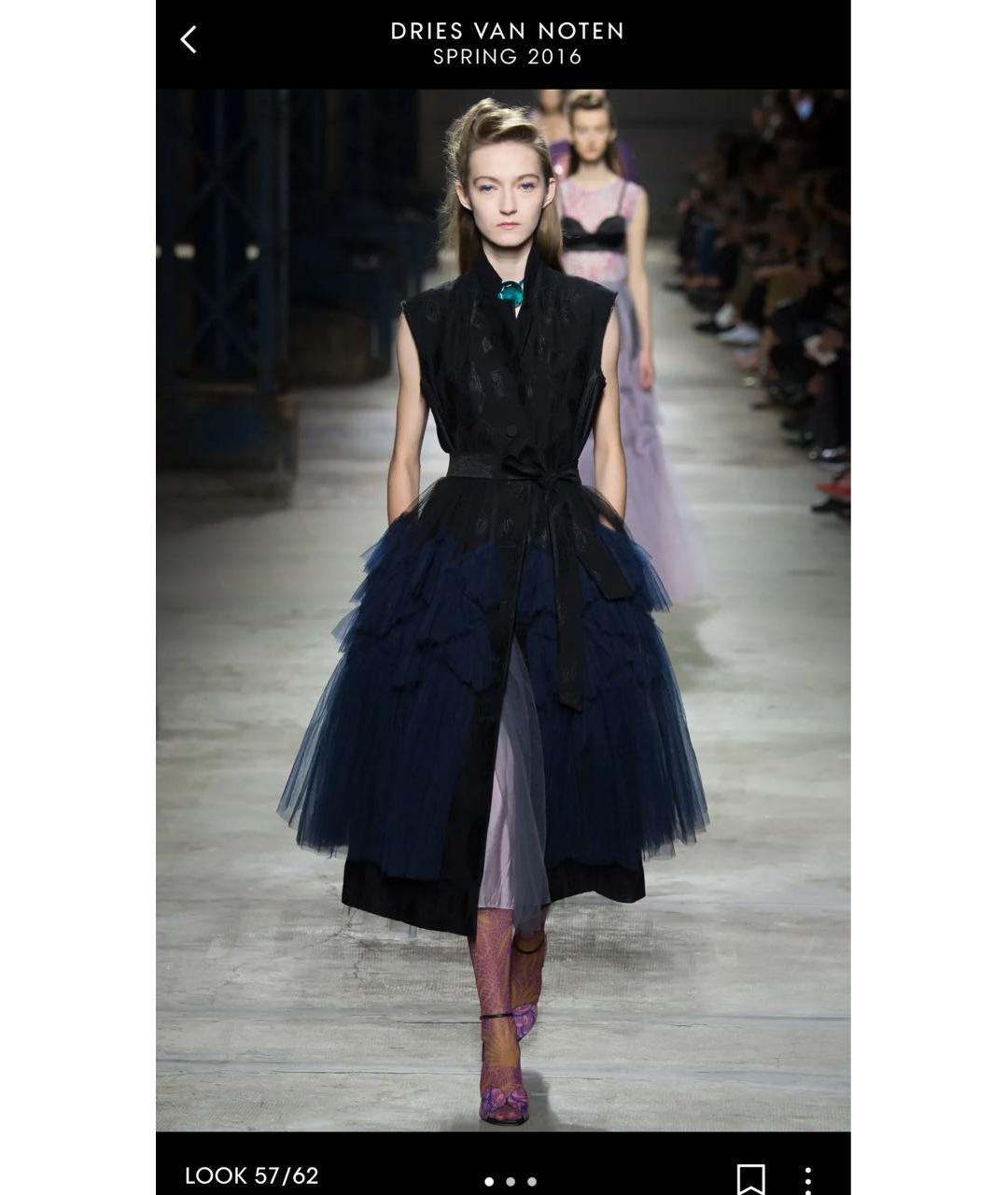 DRIES VAN NOTEN Черное полиамидовое вечернее платье, фото 3
