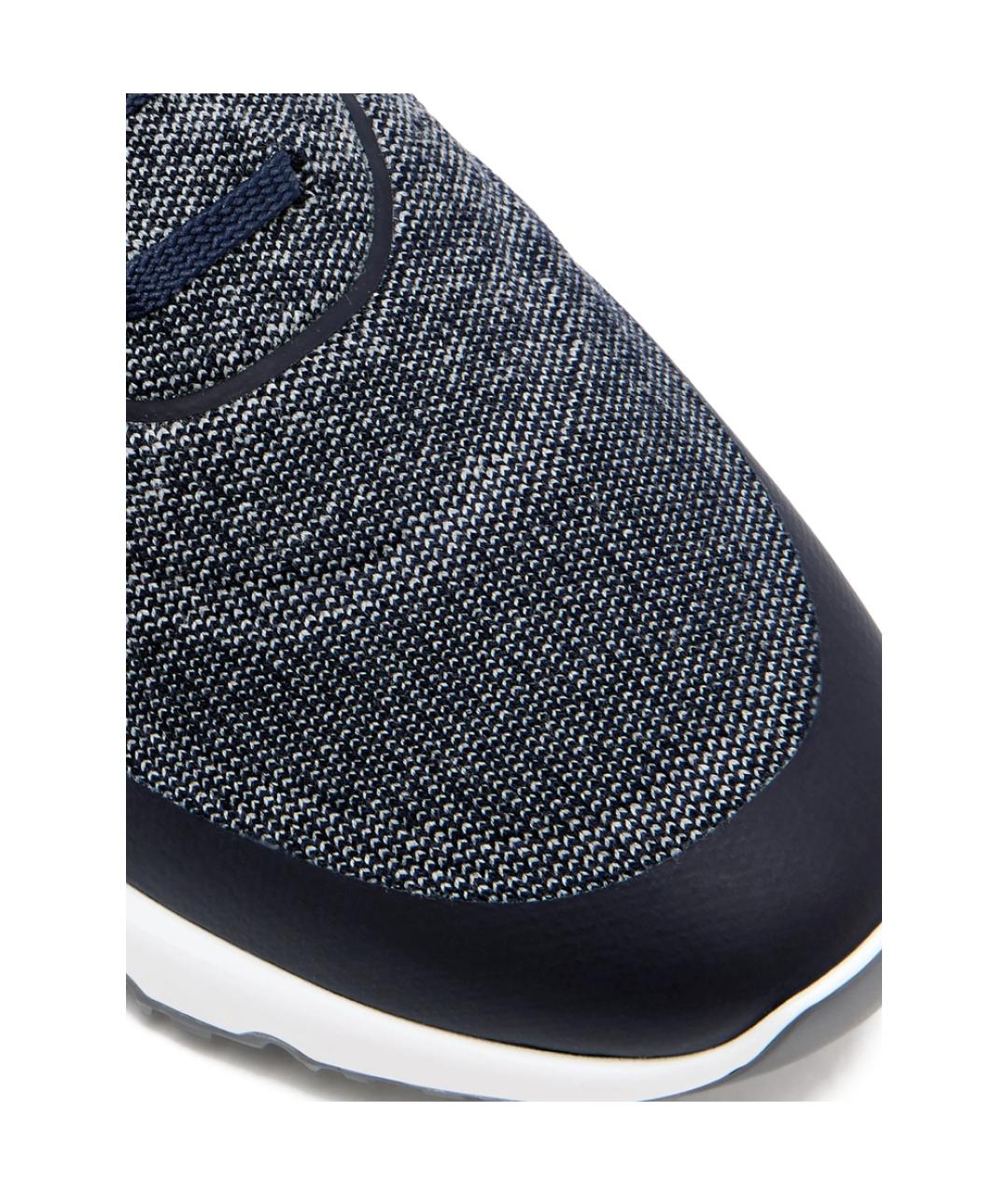 BRUNELLO CUCINELLI Синие текстильные низкие кроссовки / кеды, фото 4