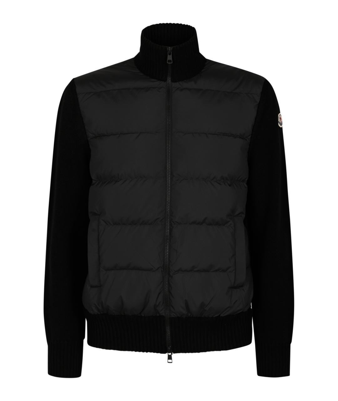 MONCLER Черный шерстяной кардиган, фото 1